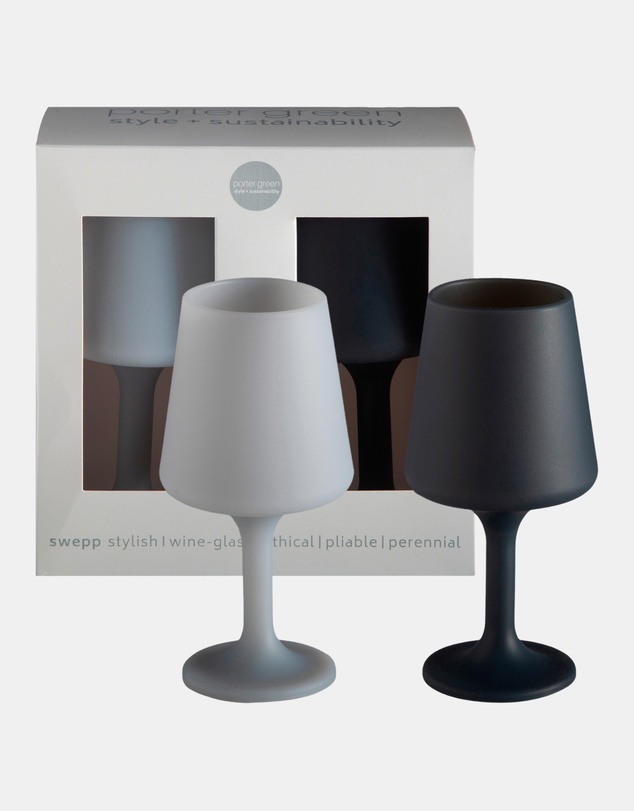 porter green - swepp | silicone unbreakable wine glasses
