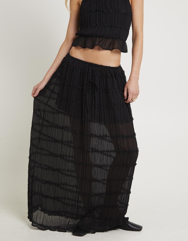 Subtitled - Alda Shirred Maxi Skirt