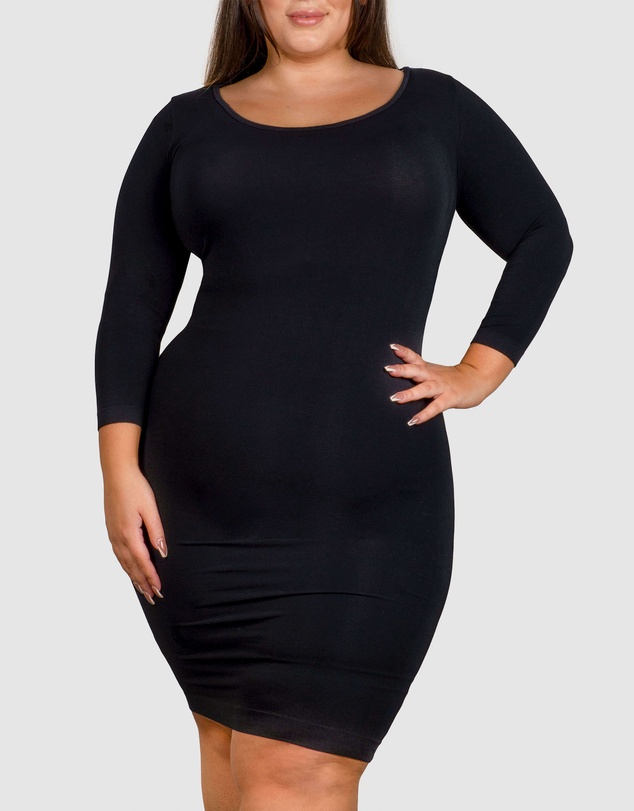 B Free Intimate Apparel - Plus Size Bamboo 3/4 Sleeve Dress