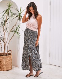 Angel Maternity - Summer Basic Maternity Crop Bamboo Top - Dusty Pink