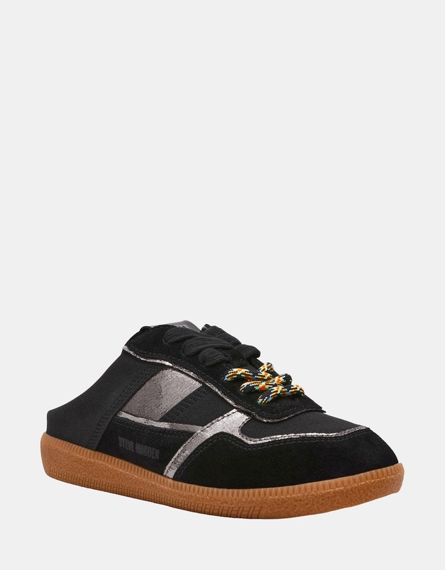 Steve Madden - Augustina Black/Silver Sneakers