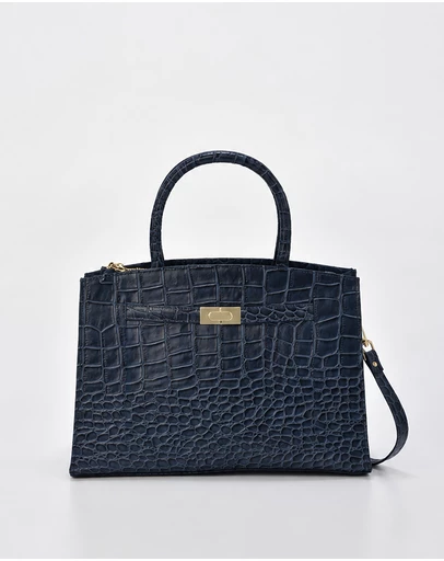 Cobb & Co - Arlie Leather Croc Tote