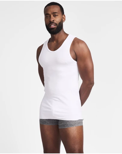 Jockey - Jockey Mens Athletic Singlet 2pk