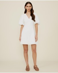 The Fated - Puff Sleeve Mini Dress