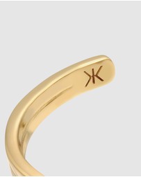 Kuzzoi - ICONIC EXCLUSIVE - Bracelet Male Bangle Twist 925 Sterling Silver Gold Plated