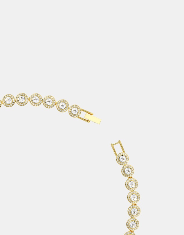 Swarovski - Una Angelic Tennis Necklace, Round Cut, White, Gold-Tone Plated