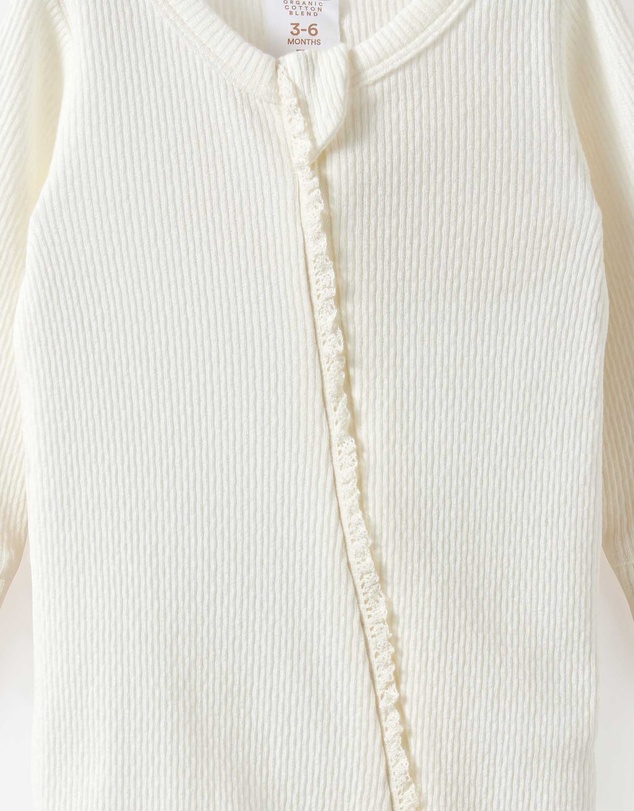 Cotton On Kids - Littlie Organic Long Sleeve Zip Romper