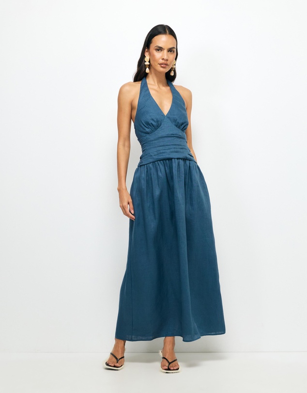 AERE - Jem Halter Linen Maxi Dress