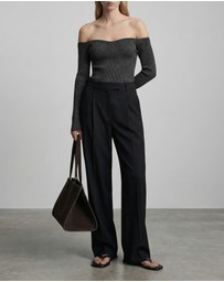 FRIEND of AUDREY - Off-Shoulder Sparkle Knit Top