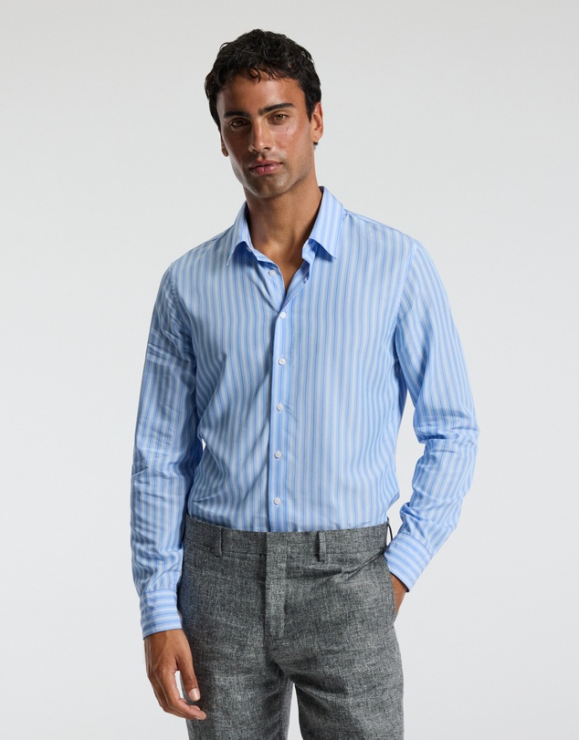 Calibre - Fluid Stripe Shirt Pale Blue