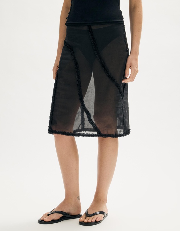 Minima Esenciales - Nali Cotton Midi Skirt with Removable Lining