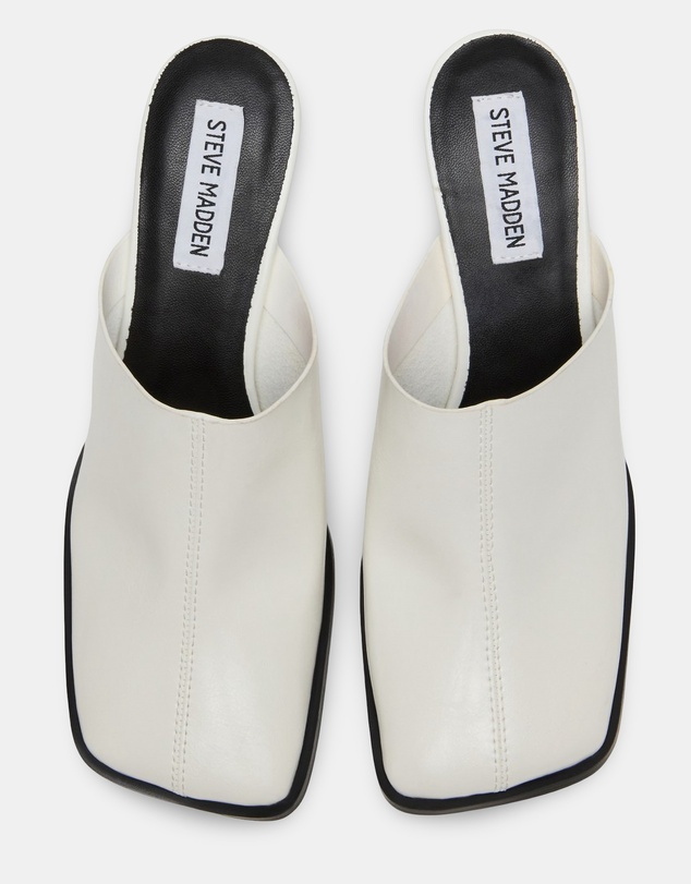 Steve Madden - Dempsey White Leather Heels
