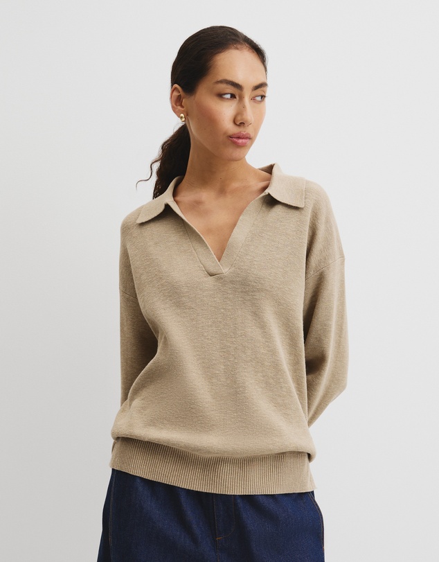 Country Road - Cotton Linen Long Sleeve Knit