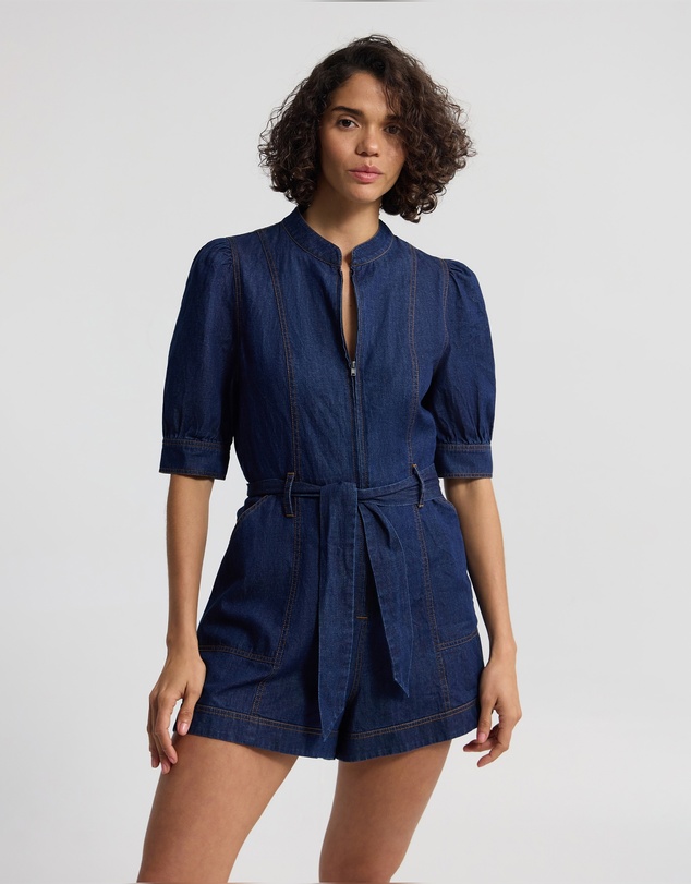 Oxford - Nera Denim Playsuit