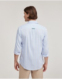 Oxford - Fergus Linen Striped Shirt