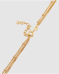 Elli Jewelry - Necklace Layer Crystal Disc 925 Sterling Silver Gold-Plated