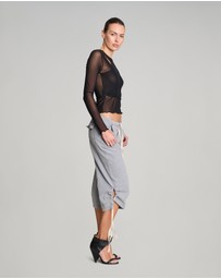 Love and Nostalgia - Big Bully Capri Drawstring Pant - Cement