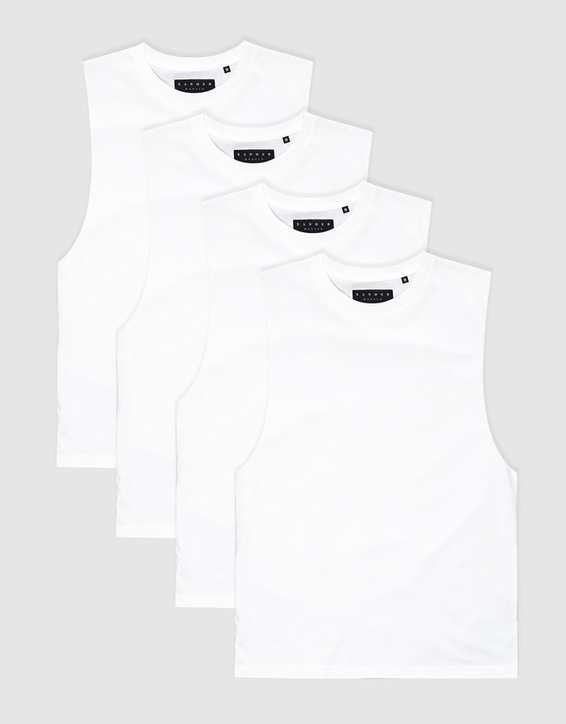 Xander - 4-Pack Blanc Tank