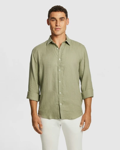 yd. - West Hampton Pure Linen Shirt