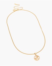 Lovisa - Waterproof Gold Plated Stainless Steel Aries Circle Zodiac Sign Necklace
