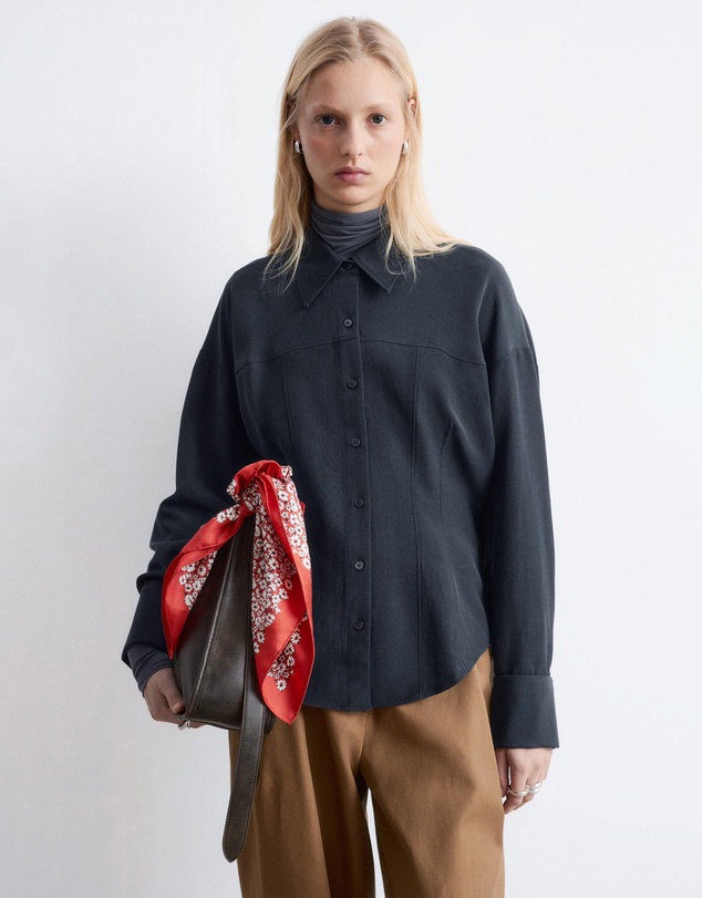 & Other Stories - Balloon-Sleeved Tapered Shirt