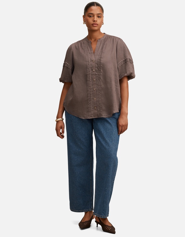 Forever New Curve - Mariella Curve Pin Tuck Blouse