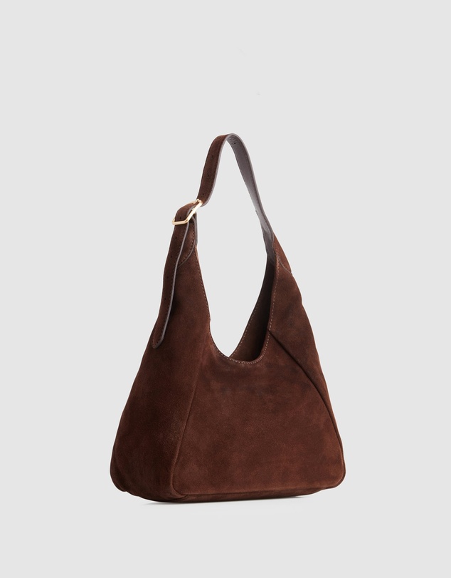 Evity - Alexa Leather Small Suede Hobo Bag