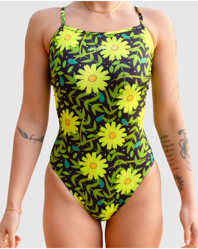 Salty Johnson - Sunflowers Thin Strap One Piece