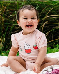Kynd Baby - Miffy Puff Sleeve Bodysuit in Soft Pink