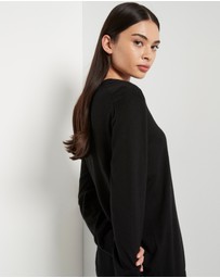 JH Lounge - JHL LS Luxe T (Luxe Cotton Cashmere) Black