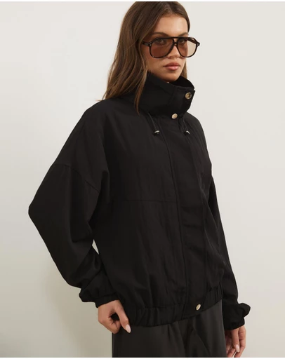 Atmos&Here - Elsie Lightweight Funnel Neck Track Jacket