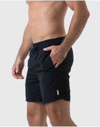 Coast Clothing - Black Swim Shorts