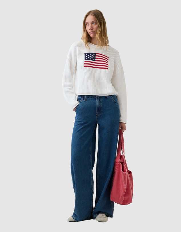 GAP - Cotton Americana Graphic Crew Knit