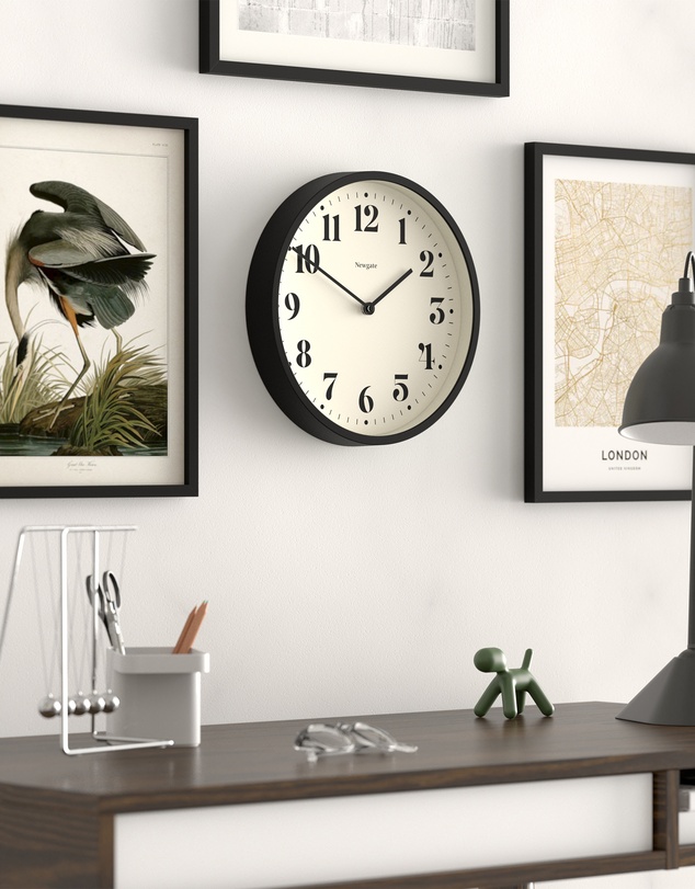Newgate - Newgate Number Four Wall Clock Matte Black