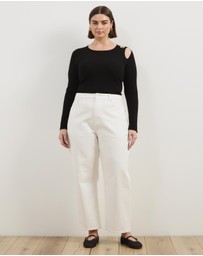 Atmos&Here Curvy - Milla Straight Leg Jeans