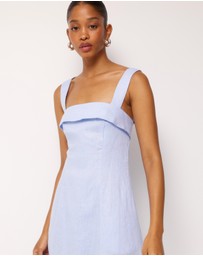 AERE - Florie Linen Midi Dress