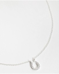 Lovisa - Sterling Silver Mini Pave Horseshoe Necklace