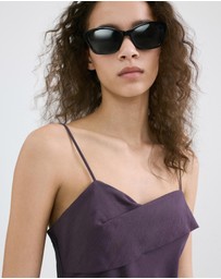 M.N.G - Midi Dress with A Wrap Neckline