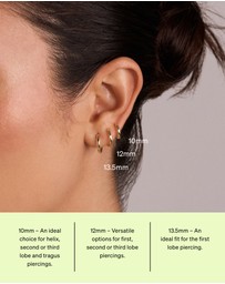 Michael Hill - 10mm Small Polished Huggie Earrings in 10kt Yellow Gold
