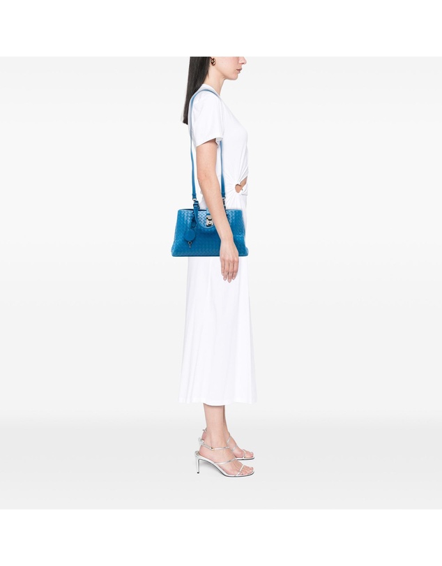 Bottega Veneta - Pre-Loved Small Nappa Intrecciato Roma Satchel