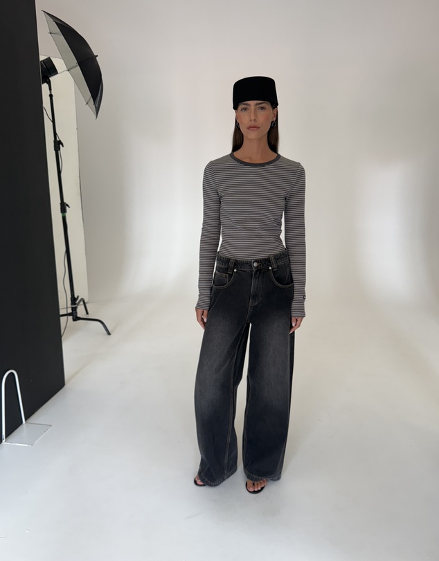 ENA PELLY - Piper Long Sleeve Stripe Top