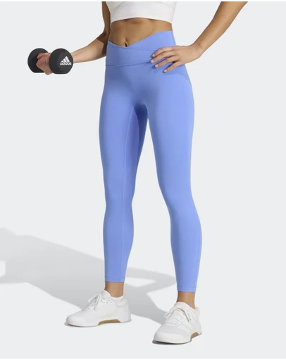 adidas Performance - 3 Stripes Studio All Me 7/8 X-Over Leggings Womens