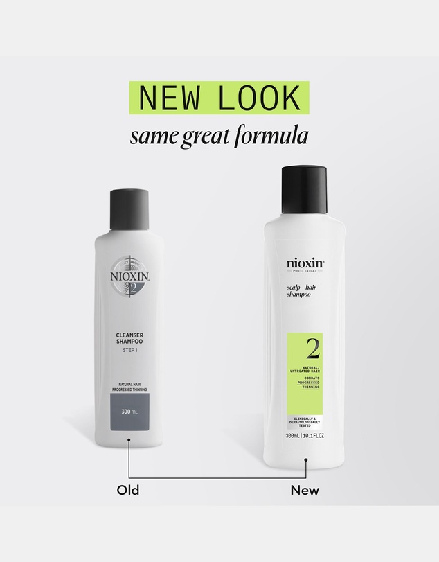 Nioxin - Nioxin System 2 Scalp + Hair Shampoo - Hair Thickening Shampoo For Natural Hair With Progressed Thinning, 300ml
