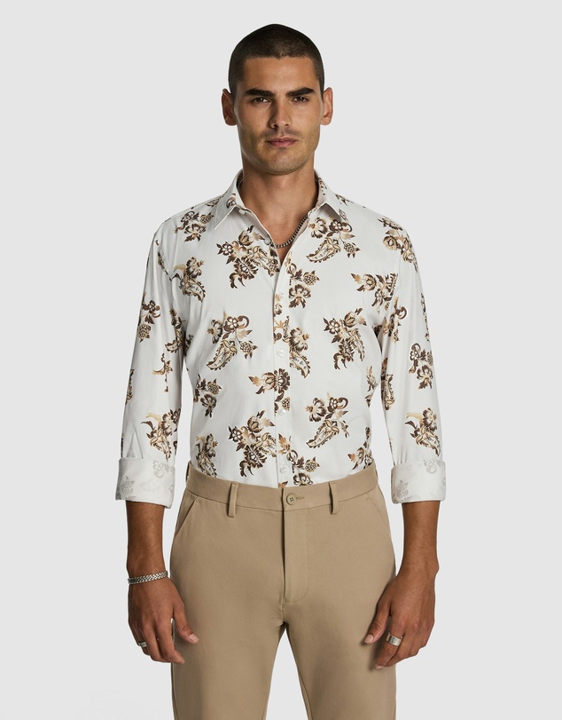yd. - Aria Floral Slim Shirt
