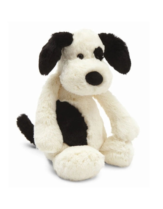 Jellycat - Bashful Black Cream Puppy