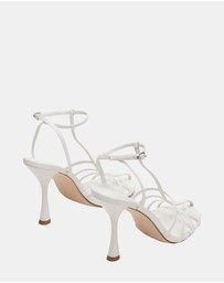 Steve Madden - Tildah White Leather Heels