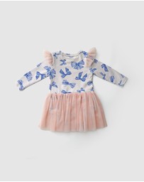 WITH LOVE FOR KIDS - Tulle Flutter Long Sleeve Tutu Onesie - Babies