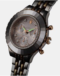 Swarovski - Octea Chrono Watch, Swiss Made, Metal Bracelet, Rose Gold Tone, Mixed Metal Finish