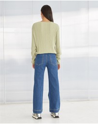 DRICOPER DENIM - Dani Sage Green Tencel Cardigan