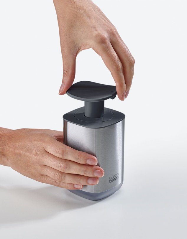 Joseph Joseph - Presto™ Steel Hygienic Soap Dispenser (Grey)